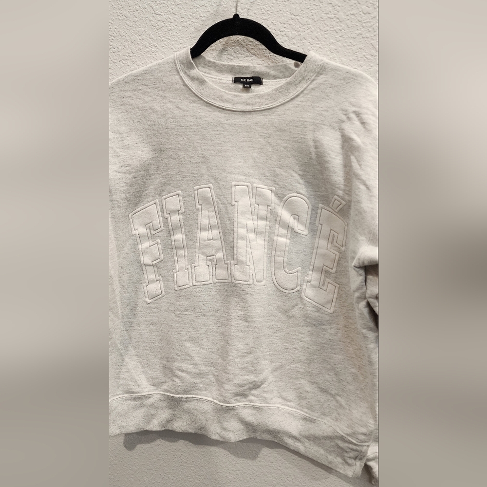 The BAR Fiancé sweatshirt in Gray. Size Medium